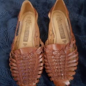Vintage 90's Leather Brown Huarache SZ 9